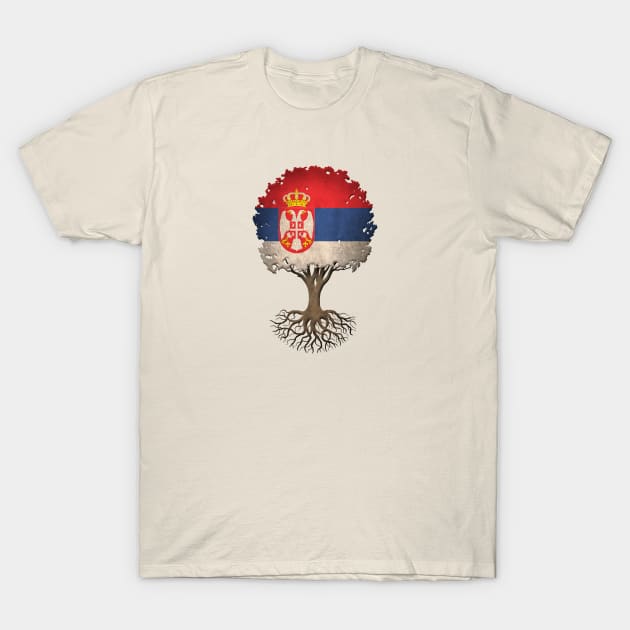 Tree of Life with Serbian Flag T-Shirt by jeffbartels